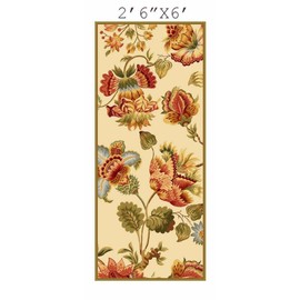 Safavieh Chelsea Collection HK331A Hand-Hooked French Country Wool Runner, 2'6" x 6' , Ivory