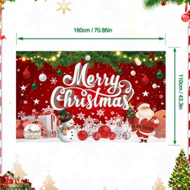 Christmas Decorations Large Merry Christmas Banner Indoor Decoration Banner Christmas Party Decor Supplies Welcome Signs - Snowman