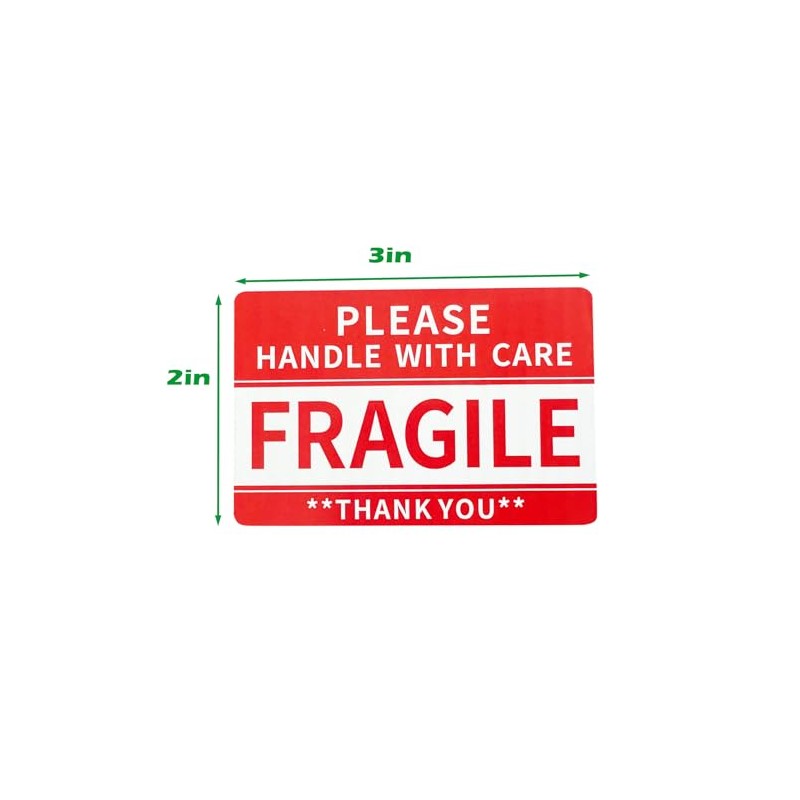 Fragile Stickers for Shipping,3in x 2in Ffragile Stickers for Moving,500Pcs/Roll