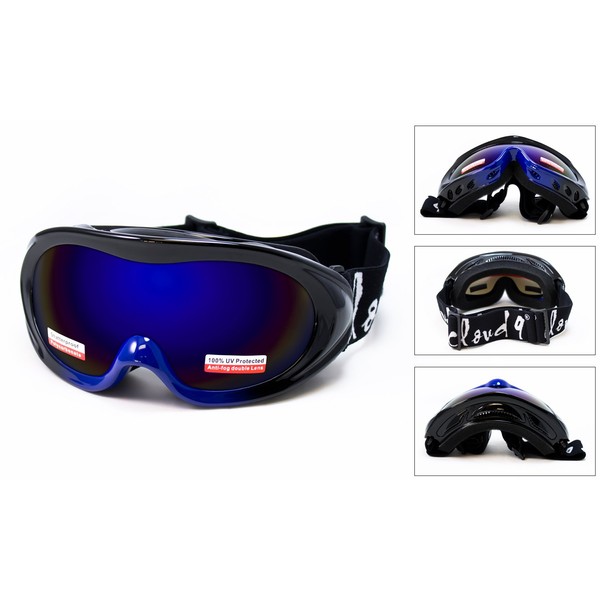 Cloud 9 Men Youth Snow Goggles in Black Blue