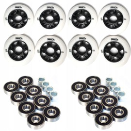 Switch Boards Roller Blade Wheels 80 mm 85A with Bearings ABEC 9 Inline Skate Wheels Pack of 8
