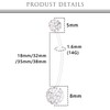 Hoeudjo Pregnancy Belly Rings Maternity Belly Button Rings Plastic Long
