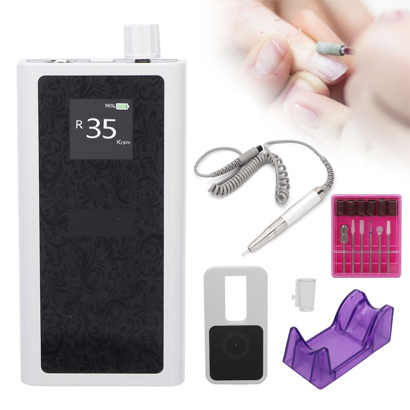 Nail Drill Machine Polishing Shape 35000rpm Wireless Electric Nail File