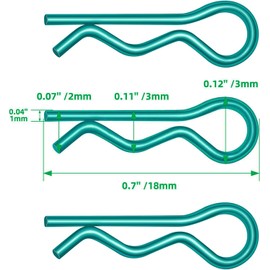 KCRTEK 50Pcs RC Body Clips,RC Clips for All 1/10 1/12 Scale Redcat HPI Himoto HSP Exceed RC Car Parts Truck Buggy Shell Replacement Green