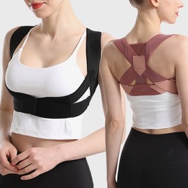 Correct posture corrector, bent back, curled shoulders, round shoulder band Strap Black M 2ea