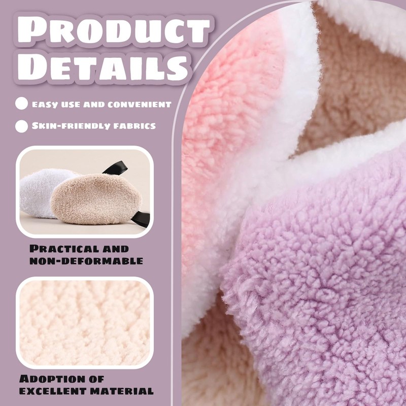 Bzzerumy Washable make-up pads, set of 4, made of microfibre