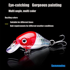 Senvenelec 6 Big Fish Colorful Slow Sea Fishing Bionic Bait Artificial Lure Crank Fish