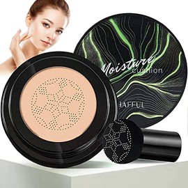 Mushroom Head Air Cushion CC Cream Foundation, Moisturizing BB Cream Nude Long Lasting Matte Concealer Air Heads CC Cream Face Makeup Foundation (Natural)