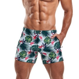 KOTENKO Men Swimwear Swimsuits Swim Bikini Brief Surf Trunks Boxer Bathing Suits (Medium)