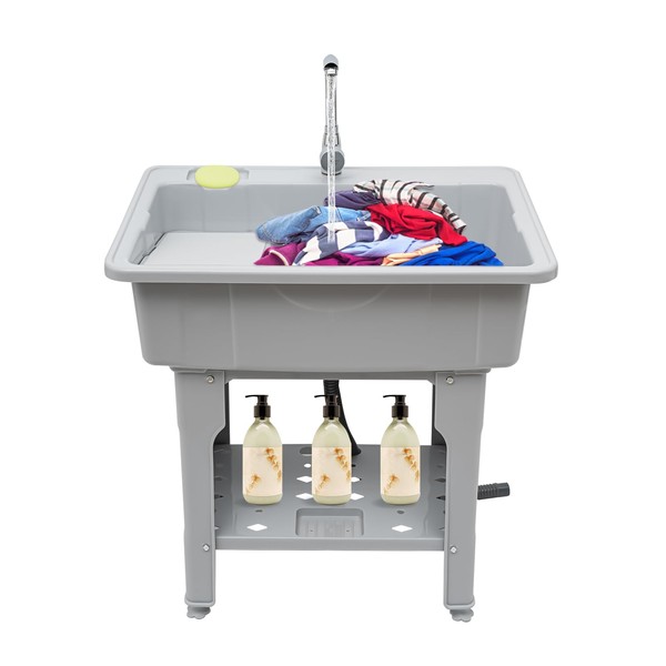 Utility Sink Laundry Sink for Washing Room, Freestanding Utility Sink