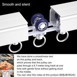 YXHOMME Ceiling Curtain Track Ceiling Mounted Curtain Rail for Curtains, Drapes, and Room Dividers Ceiling or Wall Mount Curtain Track Room Divider-Sliding Curtain Rail for Living room (white, 2m)