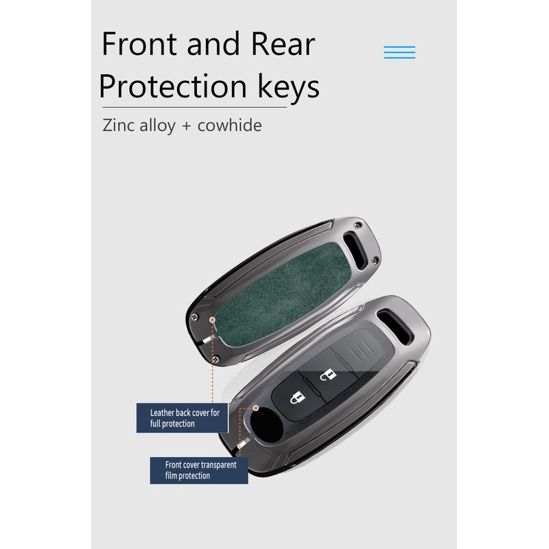 TECART Zinc alloy Key Fob Cover Key Case Shell Fit