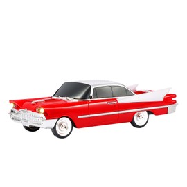 WSTER WS-1965 Bluetooth Replica Speaker – Retro Rocket Car Design, HD Sound, TWS, LED Party Lights, FM Radio, USB/TF Playback, Built-in Microphone – Portable Surprise Gift for Car Lovers (Red)