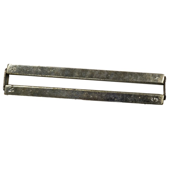 Eisco Labs Rectangular Zinc Plated Steel Bar Magnets, 150x10x10mm, Pair