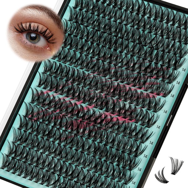 Lash Clusters 280Pcs 40D Eyelashes Cluster D Curl Individual Wispy