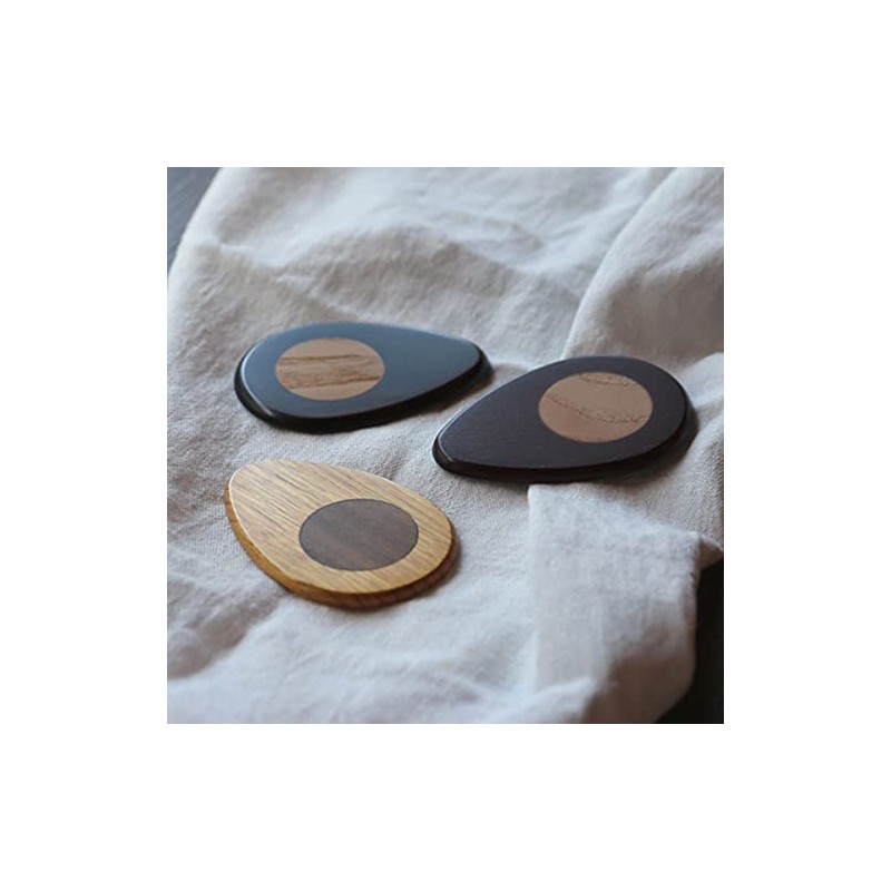 Tamayurarin 0.6 inch (1.8 cm) Set of 3 "Purple Sandalwood"