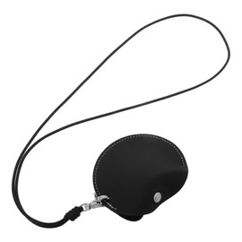 FRCOLOR Earbud Case Organizer Neck Strap Portable Pu Storage Bag for Earphones and Data Cables Chic Minimalist Design for Travel and Everyday Use