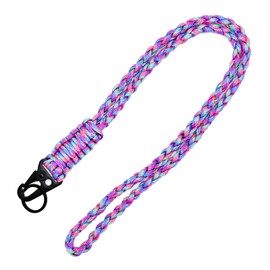 PAITOK Heavy Duty Paracord Lanyard for for Men Women,Keychain Lanyard Braided Colorful Neck Lanyard for Keys ID Card Badge Holder Phone Camera Outdoor Activities