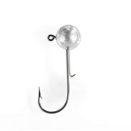 Round Jig Heads 1/8oz 3/16oz 1/4oz 3/8oz 1/2oz Fishing Jigs Saltwater Freshwater Jig Hooks Set Kit Jigs Jig Head Hook for Bass Trout Pack of 10 (3/16oz Jig Heads 10PCS)