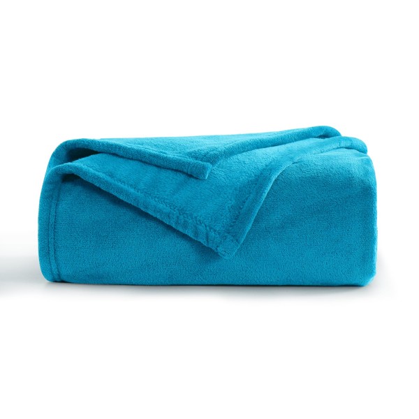 Aisbo Cuddly Fluffy Blanket Petrol Fleece Blanket Warm Sofa Blanket