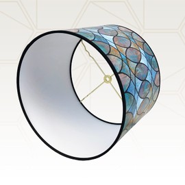 Royal Designs Modern Trendy Decorative Handmade Lamp Shade - Made in USA - Cool Hues Water Color Design - 10 x 10 x 8