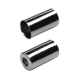 cyclingcolors 50 pieces Bowden cable brake cable end cap end sleeves 5 mm brake cable silver bicycle spare parts