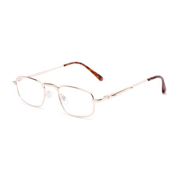 Readers Readers.com Reading Glasses: The Anderson, Metal Rectangle Style for