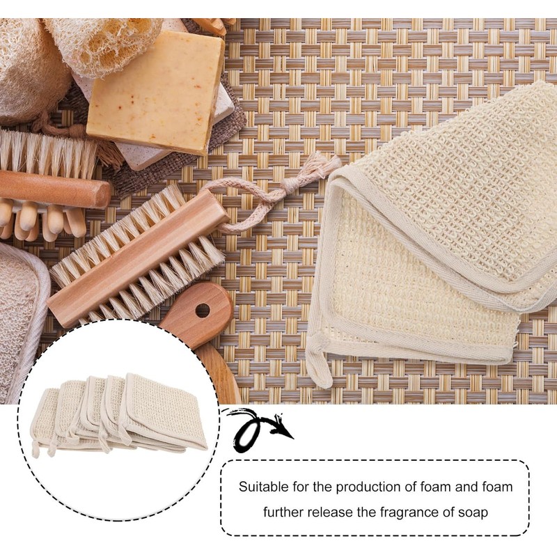 Toalla exfoliante de lino beige WEKAMOS 8XLVGGYL12SE25307GHCN para cuerpo y