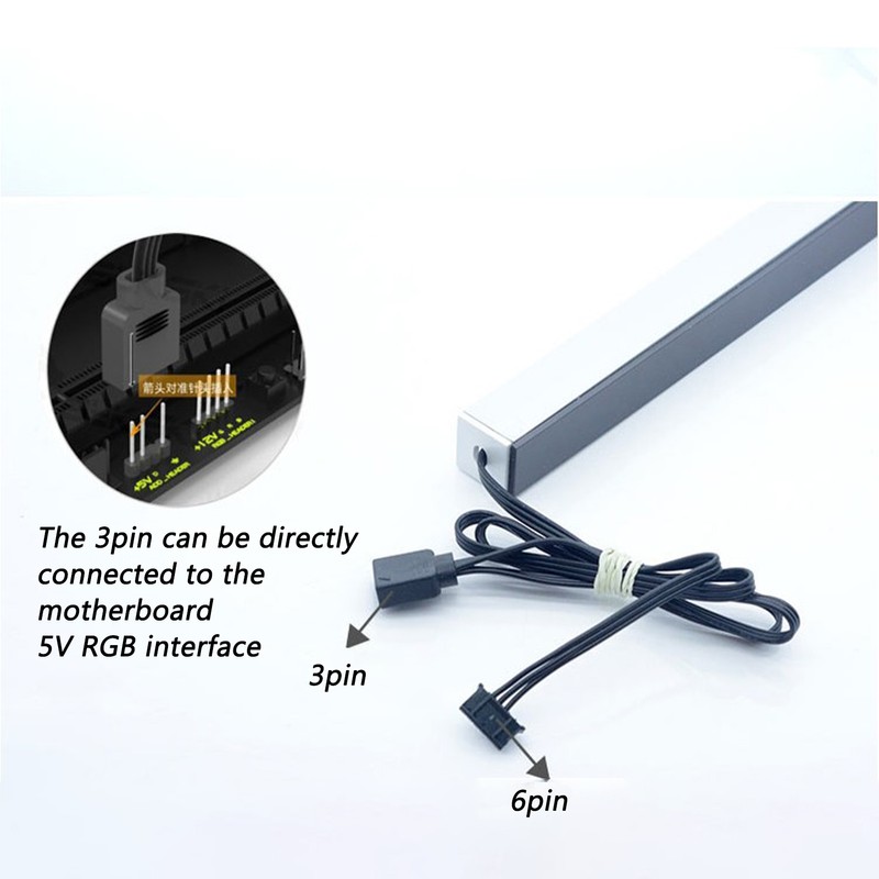 Tube Lamp 5V LED Colorful Acrylic Magnetic 3 Pin Strip