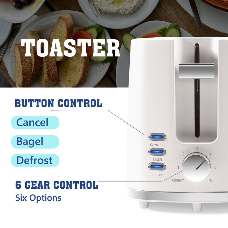 Seydere Toaster 2 Slices, Toasters Wide Slot, Bread Toaster with