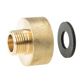 Reducer extension – outer x internal thread in untreated brass.