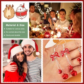 choice of all 4 Pairs Christmas Earrings for Women - Christmas Bell Snowflake Tree Flamingo Drop Dangle Earrings Gifts for Girls (Candy-C)