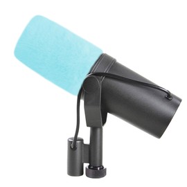 LEFXMOPHY SM7B Pop Filter for Shure SM7B SM7dB Vocal Microphone Replacement Windscreen, Greenish Blue Furry Wind Muff Deadcat Cover