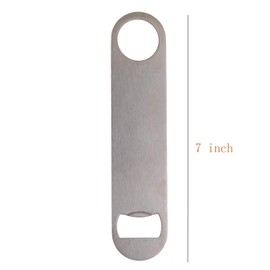 Stainless Steel Flat Bottle Opener, 6 Pack Silver Heavy Duty Beer Bottle Opener for Kitchen, Bar or Restaurant (6)