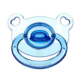 Landofgenie Large Shield Adult Size Pacifiers Bear Shape Transparent Design Pacifier Blue