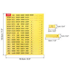 PATIKIL Circuit Breaker Labels, 2 Set 129 Circuit Breaker Decals Electrical Panel Labels Fuse Box Stickers for Home Office Apartments Electricians Use, Yellow
