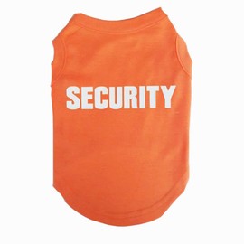 Dog Shirt T-Shirts Puppy Summer Clothing Dog Tank Top Vest Security Sweat Shirt for Small Dog Medium Dog Cat (M, Orange)