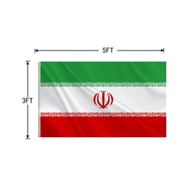 ACWIPT Iran Flag Islamic Republic of Iran Flags 3x5FT,Vivid Color,100D Premium Polyester Allah emblem Iranian Banner with Brass Grommets for Indoor and Outdoor.
