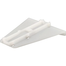 Prime-Line R 7260 Drawer Track Delta Guide, White Plastic (Single Pack)