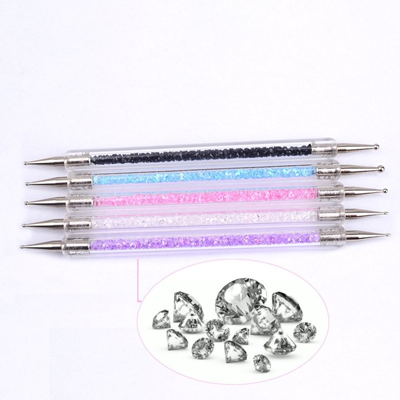 10pcs Nail Art Gel Carving Pen Nail Dotting Tool Silicone