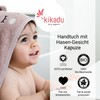 kikadu Hooded Towel Rabbit Rose - Children's Towel with Animal