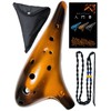 PERDIN Ocarina Alto C Beginner Set, Starter Set, Okarina, Ceramic,