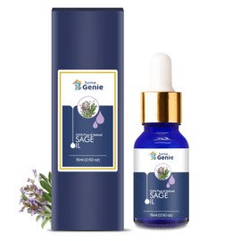 Home Genie Home Genie Sage (Salvia Officinalis L.) Oil |100% Pure & Natural Undiluted Essential Organic Sage Oil - 15ml (0.57 Floz)