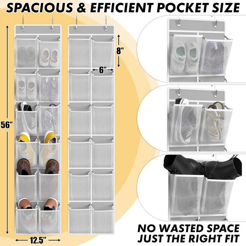 Simple Houseware 24 Pockets - 2PK 12 Large Pockets Over