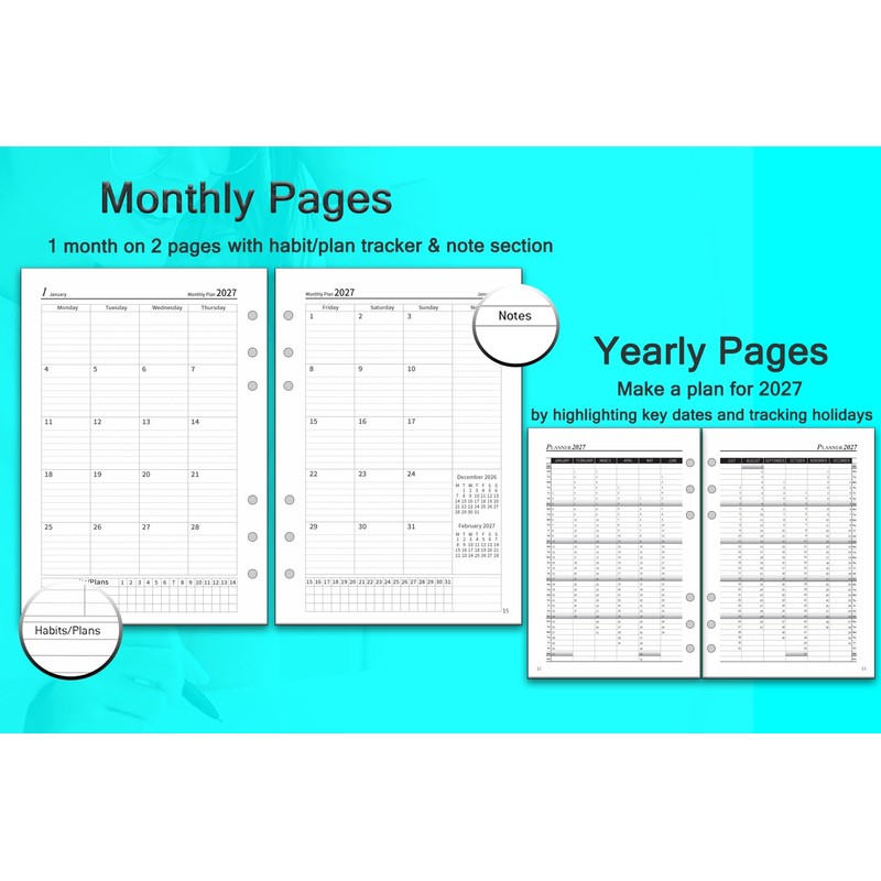 2027 Diary A5 Page a Day | Daily Planner with