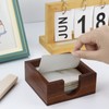 MultiBey Wooden Walnut Sticky Note Pad Holder for Desk, Memo