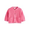 NEXT Smile Baby Cardigan with Button Closure, Pink Smile