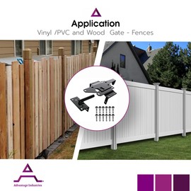 Advantage Industries Stainless Steel Gate Latch | Self- Latching Gate Latch | Padlock Lockable | Heavy-Duty Spring | Left & Right Reversable | for Vinyl/PVC & Wood Gates – White