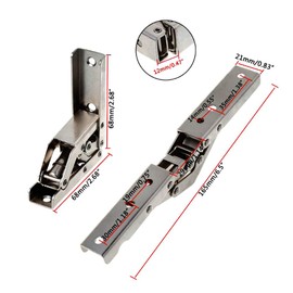 WANLIAN 90 Degree Folding Door/Shelf Hinge Hidden Bracket Table Holder Furniture Parts (2PCS)