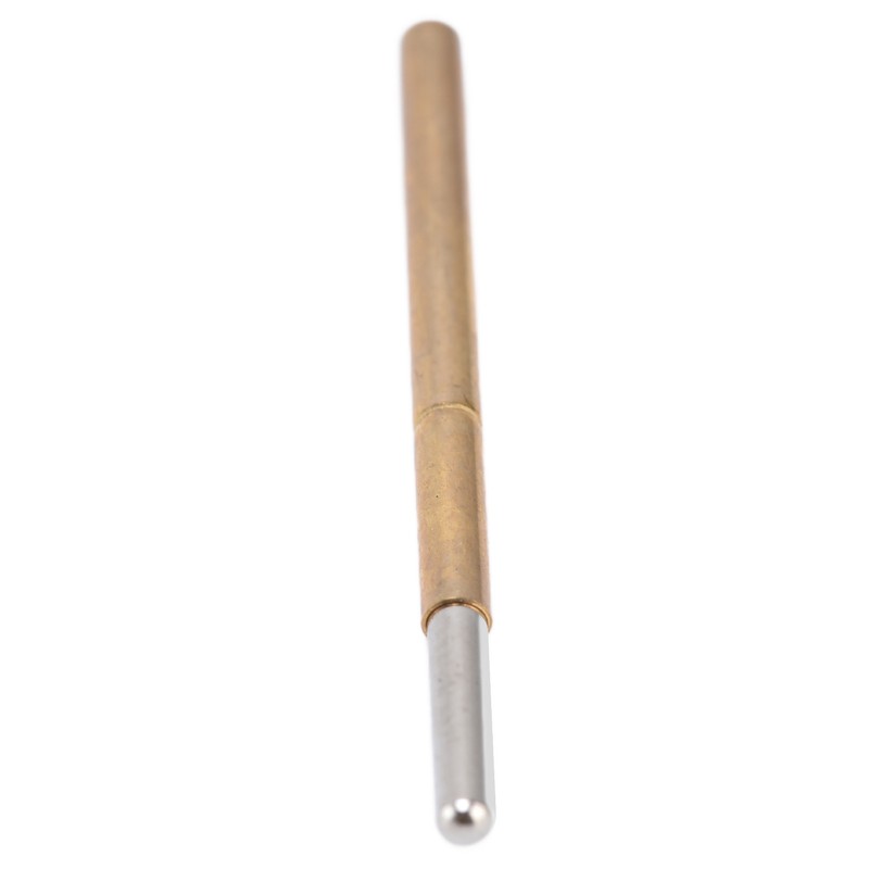 100PCS Spring Test Contact Probes Brass Stainless Steel Round Head